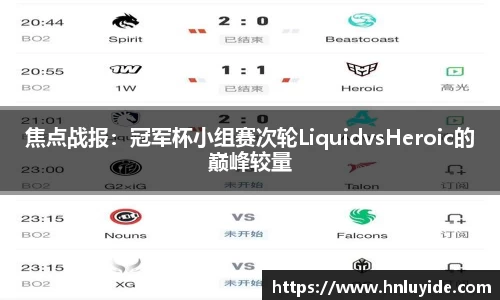 焦点战报：冠军杯小组赛次轮LiquidvsHeroic的巅峰较量